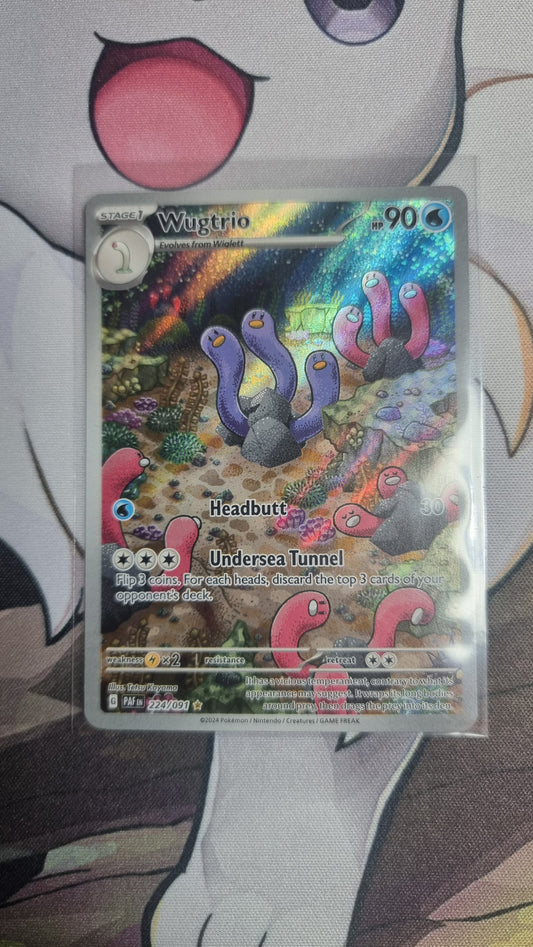 POKEMON - WUGTRIO 224/091 - FULL ART RARE - PALDEAN FATES  - English single