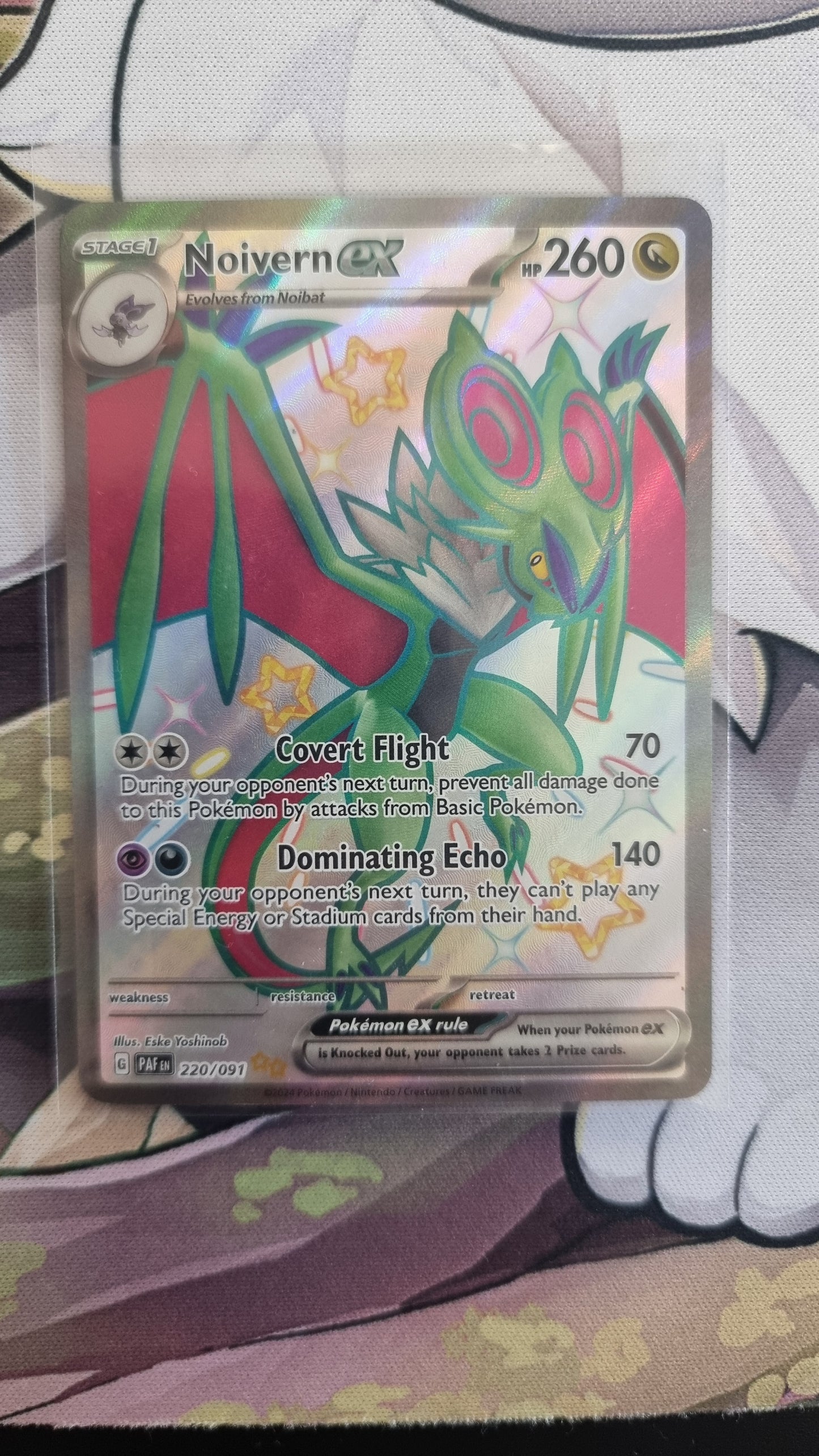 Pokemon Noivern EX TCG Card 220/091 Shiny, Paldean Fates - English single