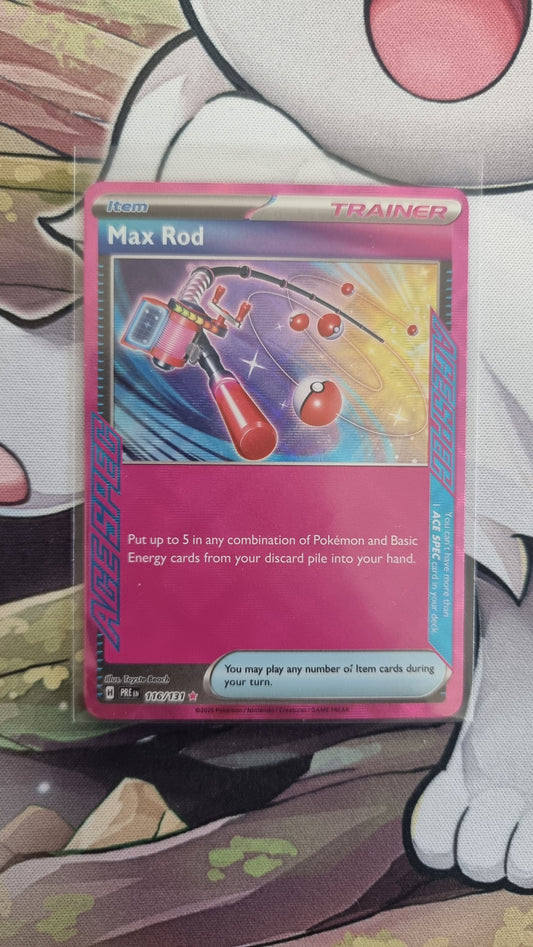 Pokemon - Max Rod - 116/131 - SV Prismatic Evolutions - ACE Spec - English single