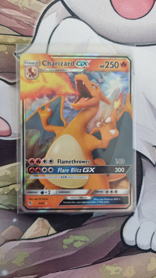 Pokémon Charizard GX 9/68 Hidden Fates Holo - English single