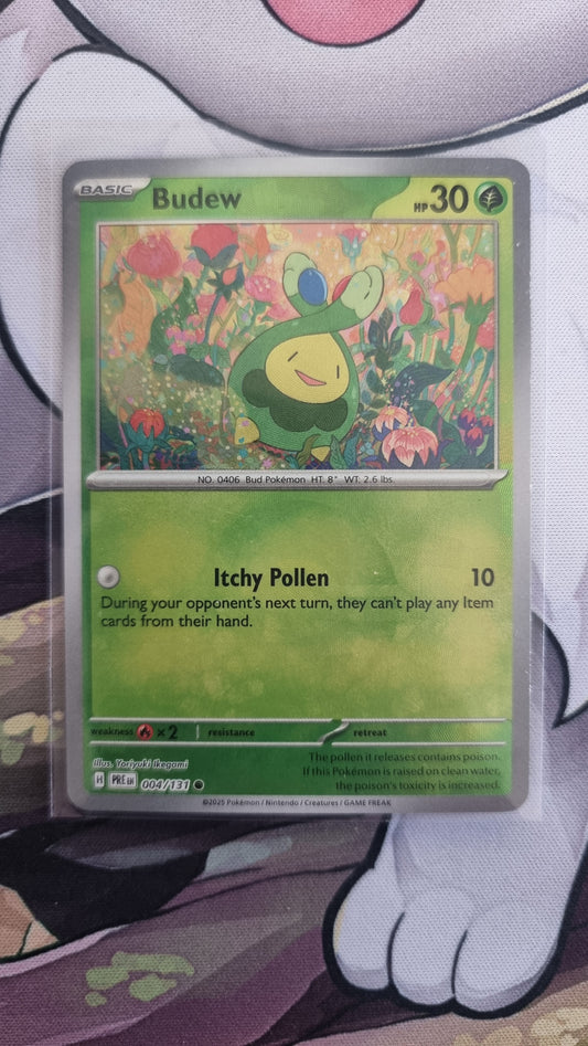 Pokemon - Prismatic Evolutions - Budew - Pokeball Holo - 004/131 - English single