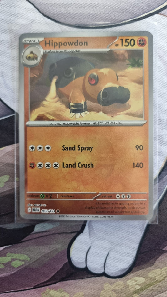 Hippowdon Poke Ball Reverse Holo 53/131 - Pokemon Prismatic Evolutions - English single