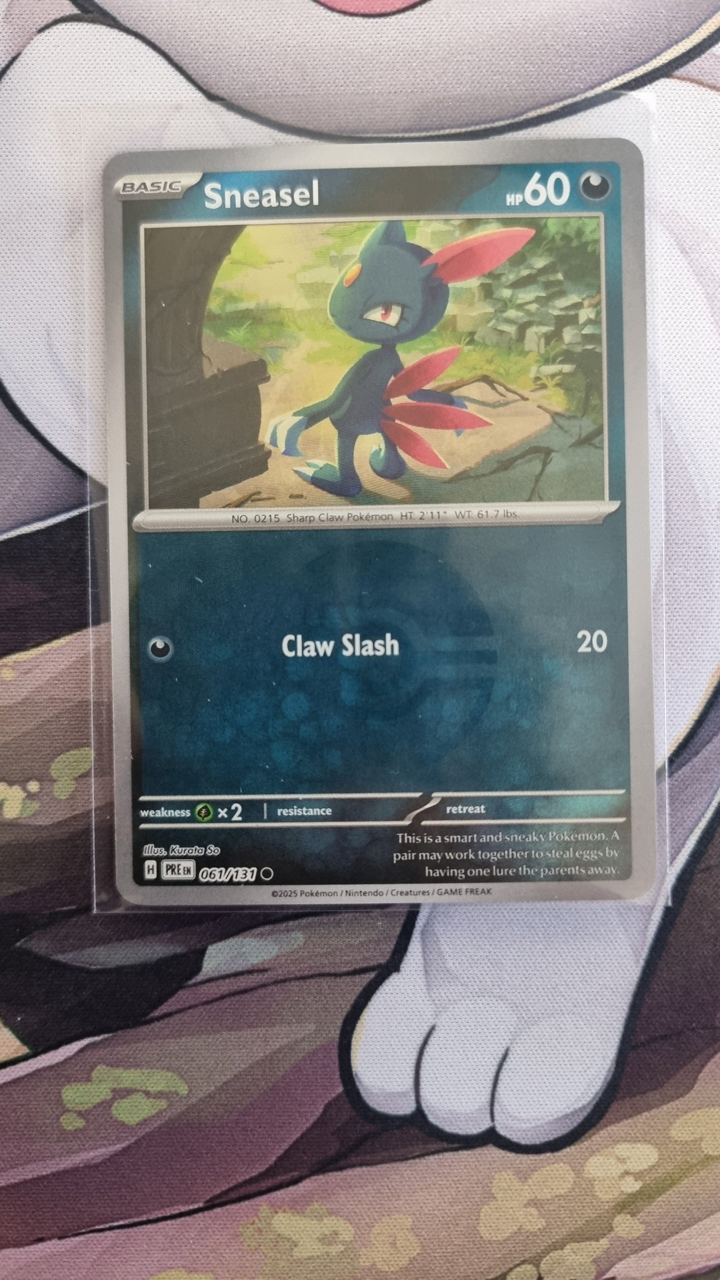 Pokemon SNEASEL 061/131 Prismatic Evolutions POKE BALL Rev Holo - English single