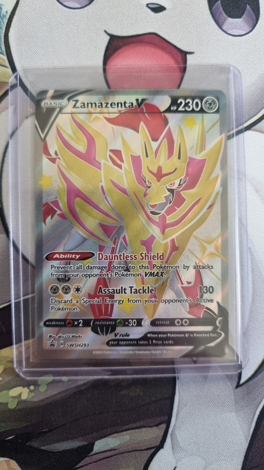 Pokémon Zamazenta V (Shiny) SWSH Black Star Promos SWSH293 - English single