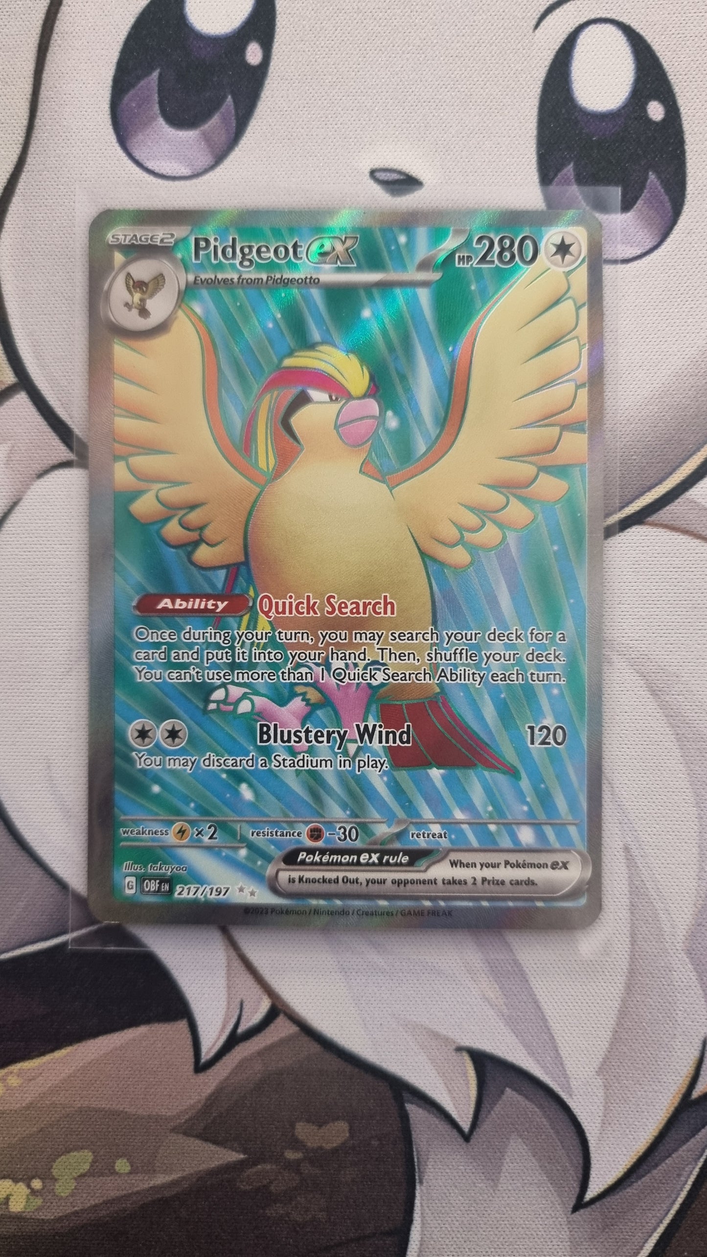 Pidgeot ex 217/197 Sv03: Obsidian Flames - English single