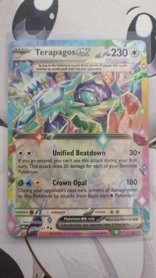 Terapagos ex 092/131 Prismatic Evolutions Holo - English single