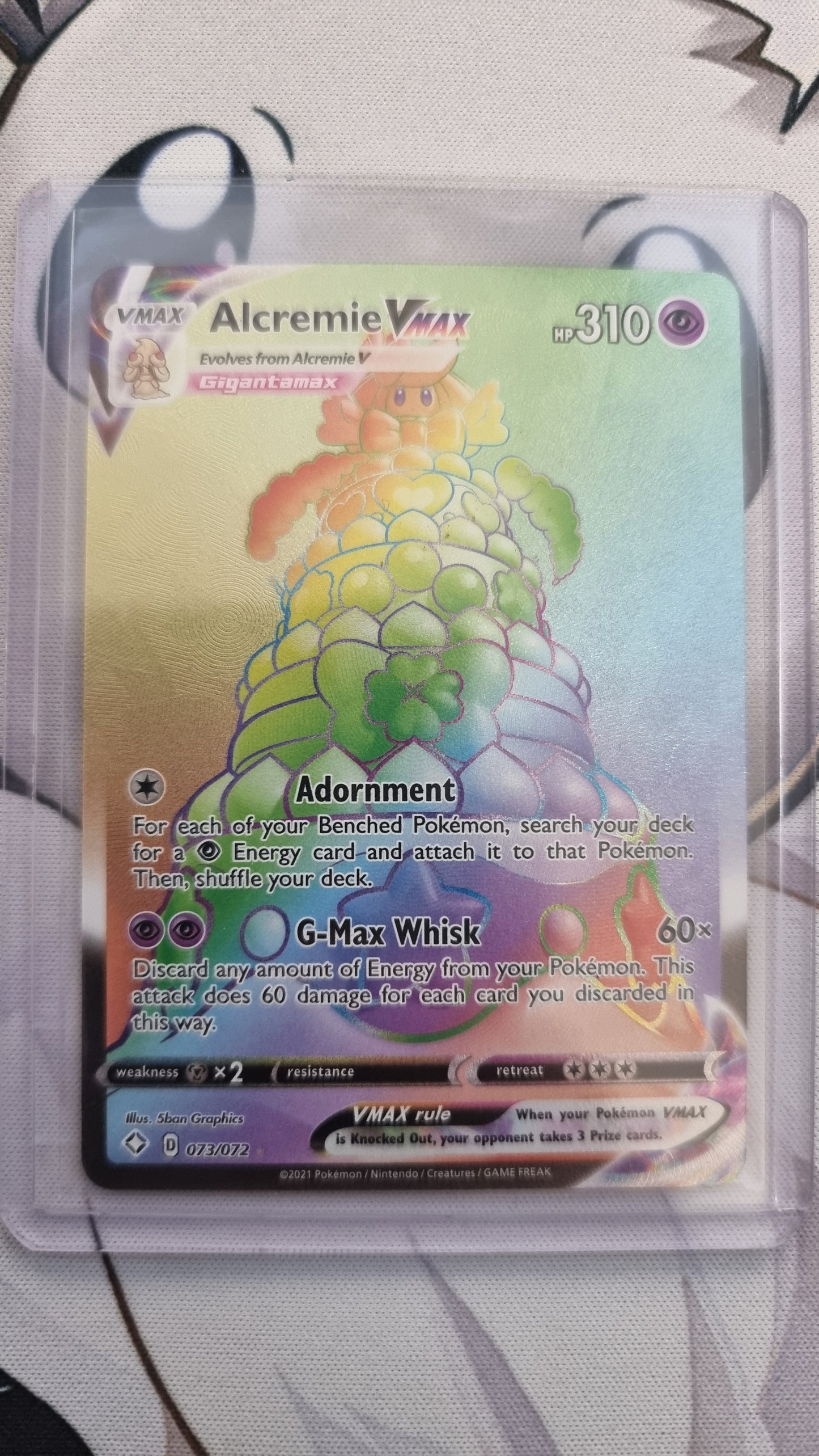 Alcremie VMAX | 73/72 | Holo Rainbow Secret Rare - English single